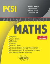 Prépas sciences - mathématiques - pcsi (4e édition)