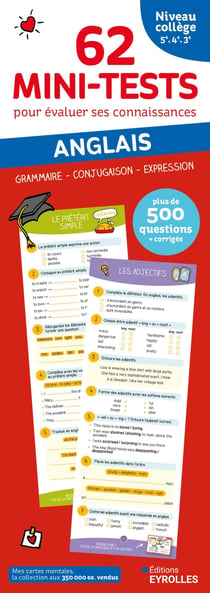 Anglais - 5e, 4e ,3e - 62 mini-tests pour évaluer ses connaissances