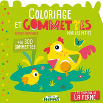 Mon P'tit Hemma - Coloriage et gommettes pour les petits - Les animaux de la ferme - + de 300 gommettes repositionnables
