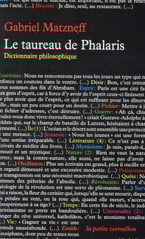 Le taureau de Phalaris - dictionnaire philosophique