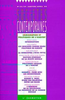 Societes contemporaines n.33 - immigrarion et politiques de l'habitat