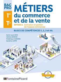 Métiers du commerce et de la vente, option A, Bac Pro 1ère et Tle : animation et gestion de l'espace commercial