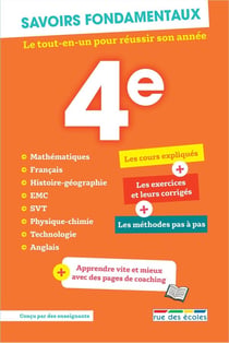 Savoirs fondamentaux : Toutes les matières : 4e - Le tout-en-un pour réussir son année