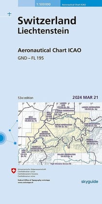Suisse, carte aéronautique OACI - GND - FL 195