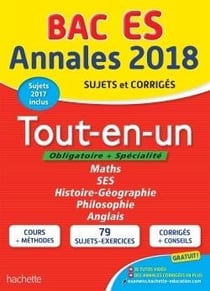 Annales bac 2018 tout-en-un term es