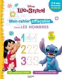 Lilo et Stitch : Mon cahier effaçable - J'écris les nombres