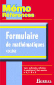 Formulaire de mathematiques - college