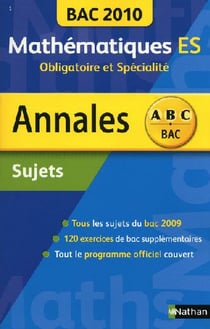 Annal bac 2010 maths es obl+sp