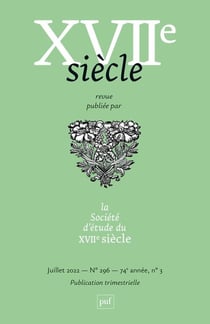 Revue XVIIe siècle n.296 (édition 2022)