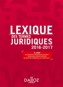 Lexique des termes juridiques 2016-2017 (24e édition)