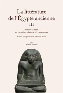 La litterature de l'Egypte ancienne Tome 3 : moyen empire et deuxieme periode intermediaire, contes, enseignemets et littérature d'idée