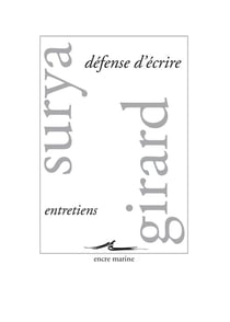 Défense d'écrire - entretiens