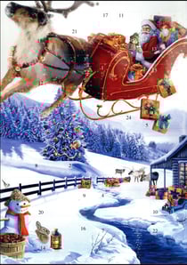 Calendrier de l'avent distribution des cadeaux - evangelisti