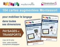 104 cartes augmentées Montessori Paysages et Transports