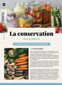 La conservation : des aliments