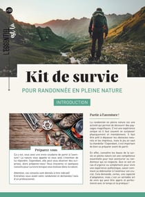 Mon kit de survie : en pleine nature