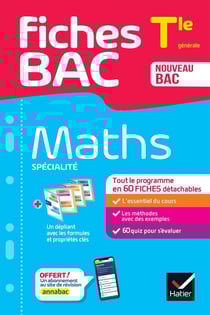 Fiches bac : spécialité Maths - Terminale générale - tout le programme en 60 fiches détachables
