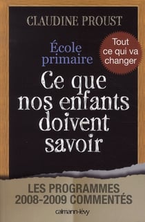 École primaire - ce que nos enfants doivent savoir