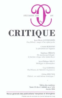 Revue Critique n.691