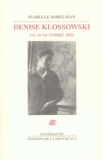 Denise klossowski, le 16 octobre 2002
