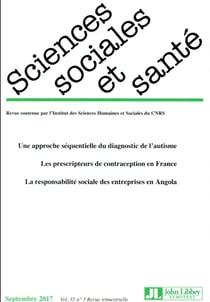 Revue sciences sociales et sante n.35 - une approche séquentielle du diagnostic de l'autisme - n.3 - septembre 2017
