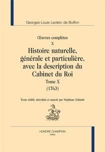 Oeuvres complètes Tome 10 - histoire naturelle Tome 10