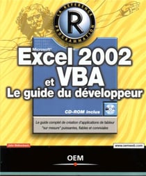 Excel 2002 et VBA : Guide du développeur