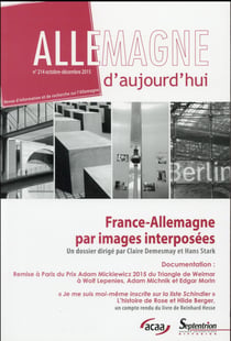 Allemagne d'aujourd'hui n.214 : France-Allemagne par images interposées