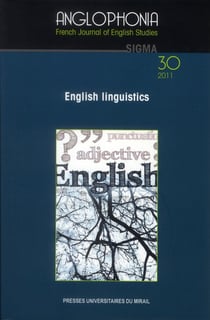REVUE ANGLOPHONIA n.30 : english linguistics