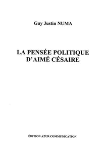 La pensée politique d'aimé césaire