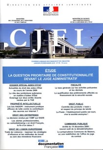 Courrier juridique des finances et de l'industrie n.59 - la question prioritaire de constitutionnalité devant le juge administratif