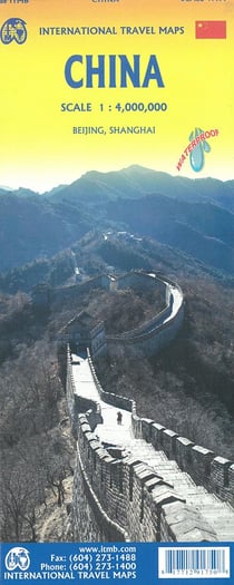 CHINA INTERNATIONAL TRAVEL MAP - SCALE 1:4,000,000 BEIJING, SHANGHAI
