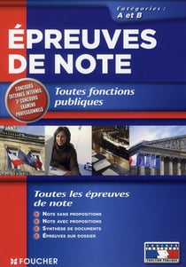 Épreuves de note - toute fonction publique - catégories a et b