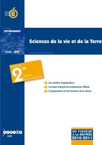 Sciences de la vie et de la terre - classe de seconde générale et technologique