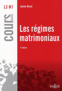 Les régimes matrimoniaux (5e édition)