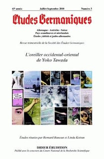 Revue études germaniques n.3 : l'oreiller occidental-oriental de Yoko Tawada