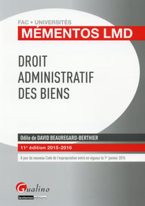 Droit administratif des biens, 2015-2016