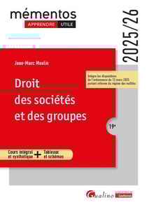 Droit des sociétés et des groupes : Intègre les dispositions de l'ordonnance du 12 mars 2025 portant réforme du régime des nullités (édition 2025/2026)