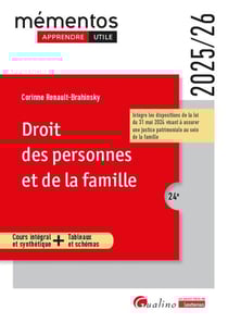 Droit des personnes et de la famille : Intègre les dispositions de la loi du 31 mai 2024 visant à assurer une justice patrimoniale au sein de la famille (édition 2025/2026)
