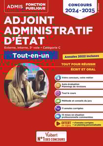 Concours adjoint administratif d'État : Catégorie C tout-en-un concours 2024-2025