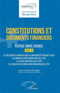 Constitutions et documents financiers t.1 - espace UMOA/UEMOA