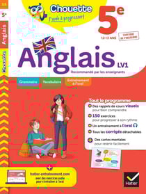 Chouette entraînement Tome 55 : anglais - 5e, LV1
