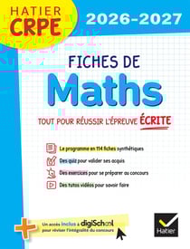 CRPE - Fiches de maths - Tout pour réussir l'épreuve écrite (édition 2026/2027)