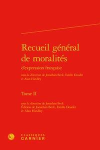 Recueil général de moralités d'expression française