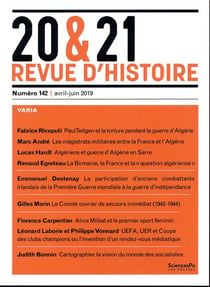 20 & 21. Revue d'histoire n.142 : avril-juin 2019