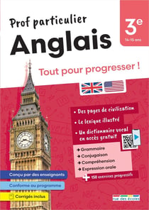 Prof particulier : Anglais : 3e - Tout pour progresser !