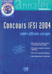 Concours ifsi 2004 - infirmiers
