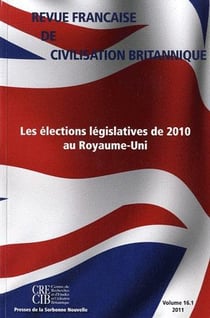 Revue française de civilisation britannique vol XVI(1)/2011