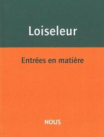 Entrées en matière