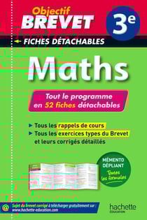 Objectif brevet - mathématiques - 3ème - fiches détachables